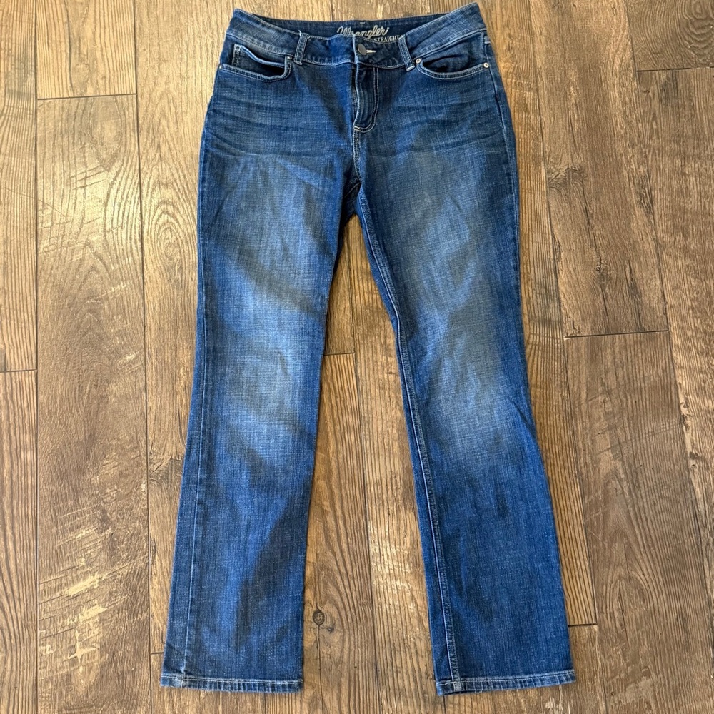 Wrangler Q Baby Straight Leg‎ Jeans Women's Size 11x32 Dark Wash